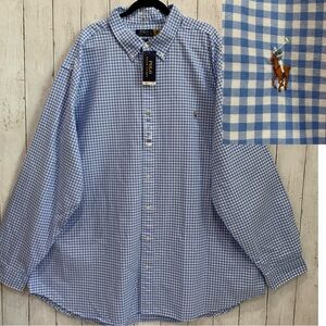 Polo Ralph Lauren Classic Fit Long Sleeve Button Down Classic Plaid Shirt 4XLT
